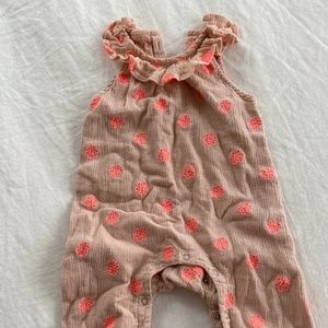 Romper with hot pink flowers by Peek 3-6 month